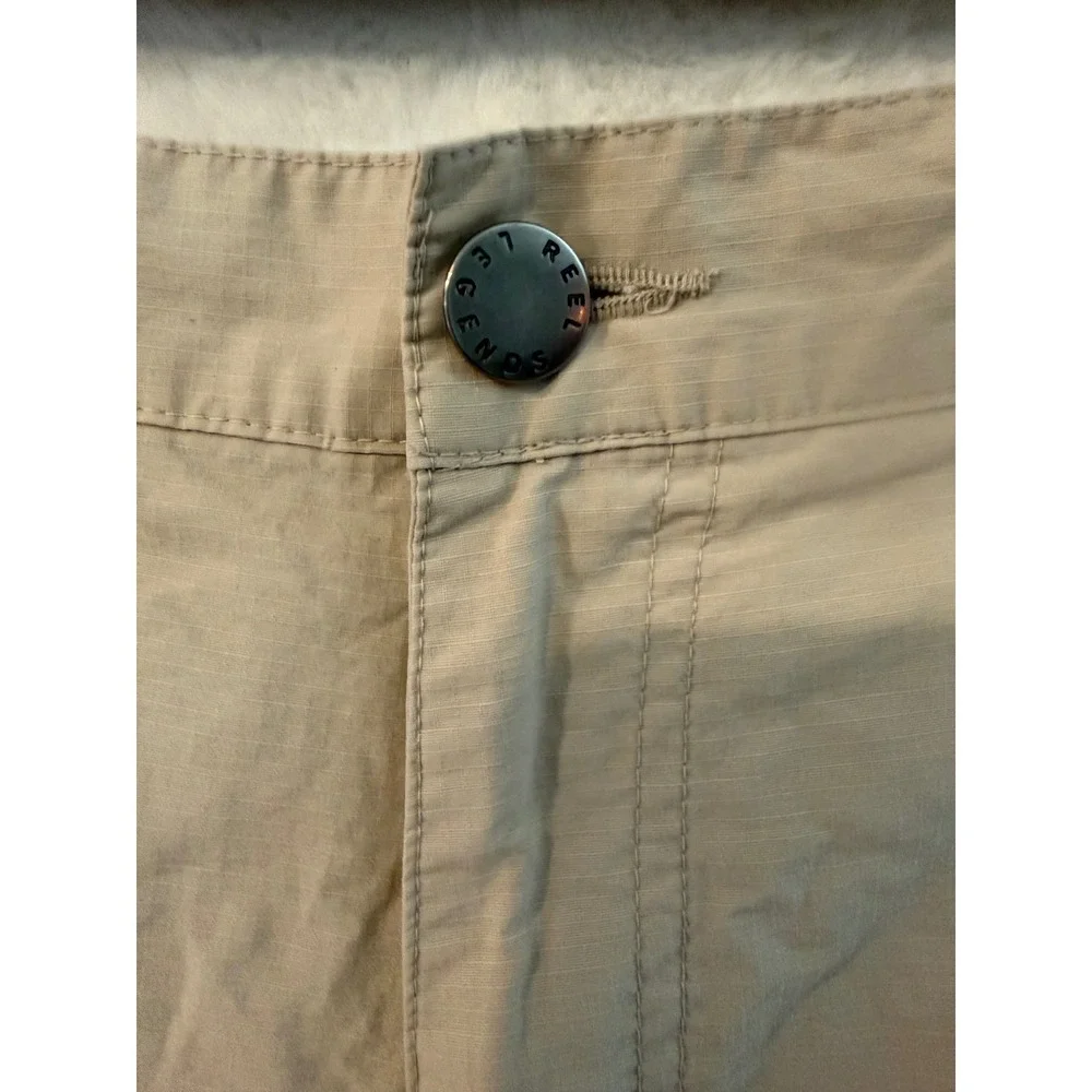 Reel Legends Cargo Fishing Shorts Mens Small Tan Khaki Ripstop Hiking Outdoor S